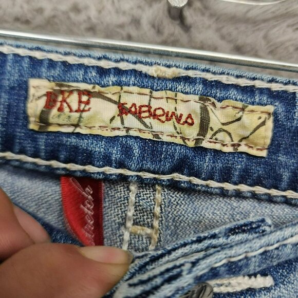 Buckle Jeans Womens 32 Tall Sabrina Medium Wash Stretch Low Rise Bootcut - Picture 3 of 12